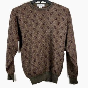 Tricots St. Raphael for Saks Fifth Ave Vintage Wool Crew Sweater Size Large